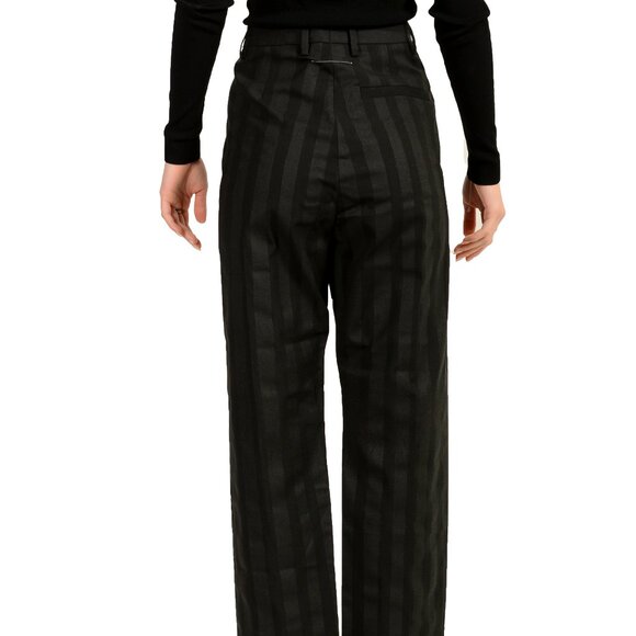 Maison Margiela MM6 Women's Black/Gray Straight Leg Pants US S IT 40 - Picture 3 of 5
